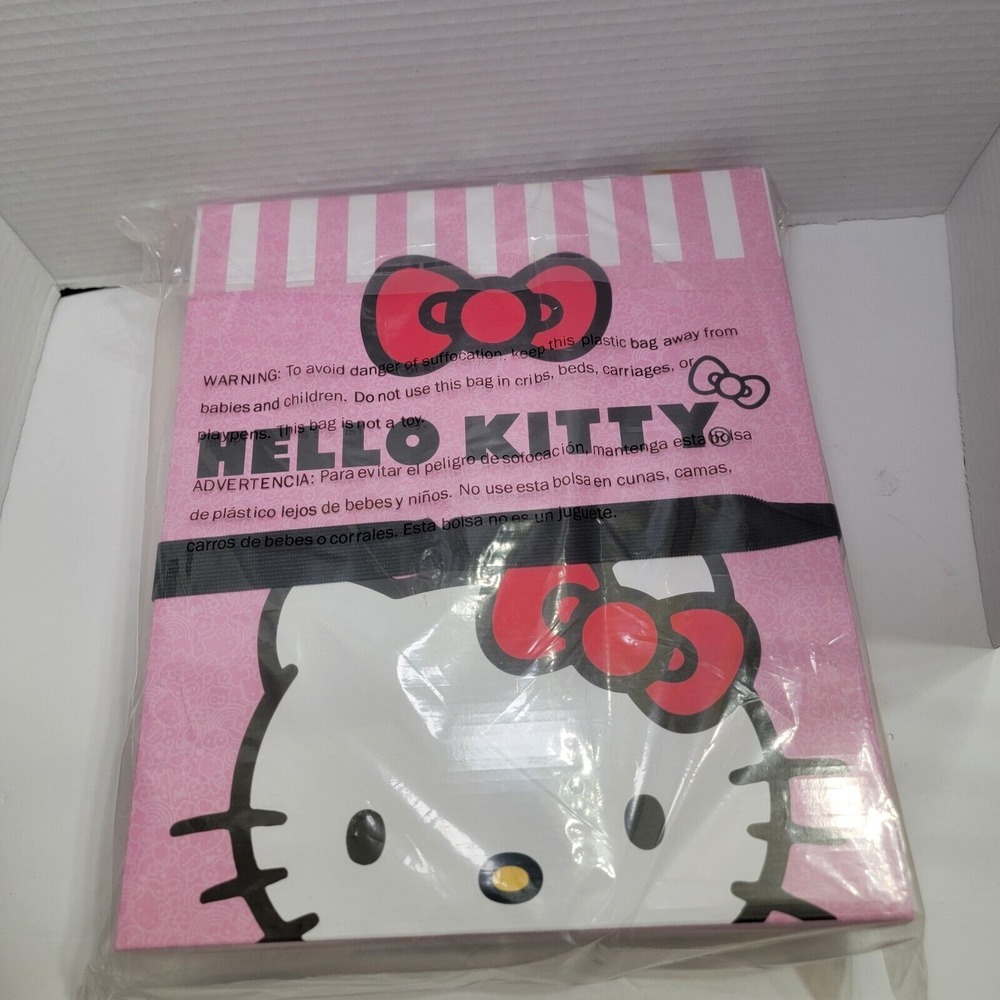 NEW GIFT BOX HELLO KITTY SANRIO WOMEN'S PINK SOFT‎ FLEECE SWEATSHIRT PULLOVER LG - Picture 8 of 8